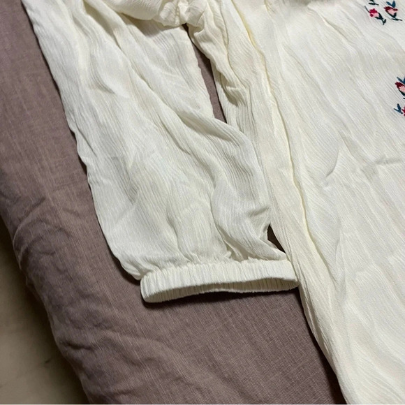 NWT Torrid Ivory Floral embroidered Gauze Dress Plus Size 4 Boho Festival Lined - Picture 7 of 10